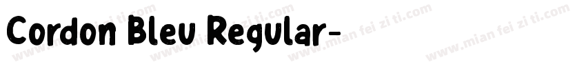 Cordon Bleu Regular字体转换